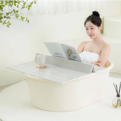 [그린센스] 이동식 간이 반신욕조 반신욕기 마카롱 대형(배수구 있음)