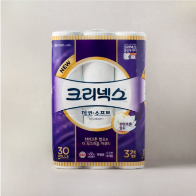 크리넥스 3겹 데코&소프트 화장지 30m*30롤