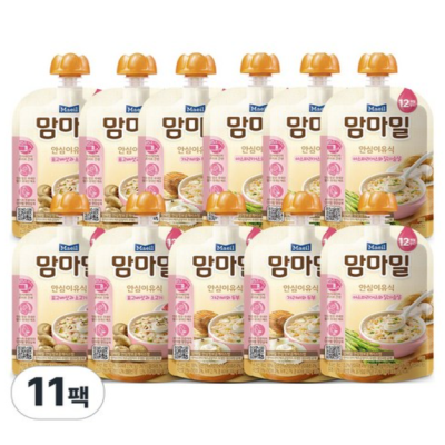 매일유업 맘마밀 안심이유식 12개월 표고버섯4+가리비3+아스3(+아스파라1개추가증정)